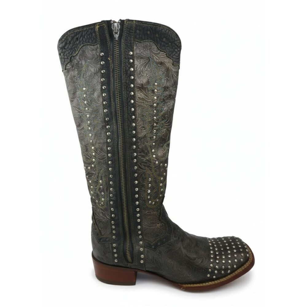 Dan Post Women’s US Size 10 Tempted Square Leather Studded Western Cowgirl Boot